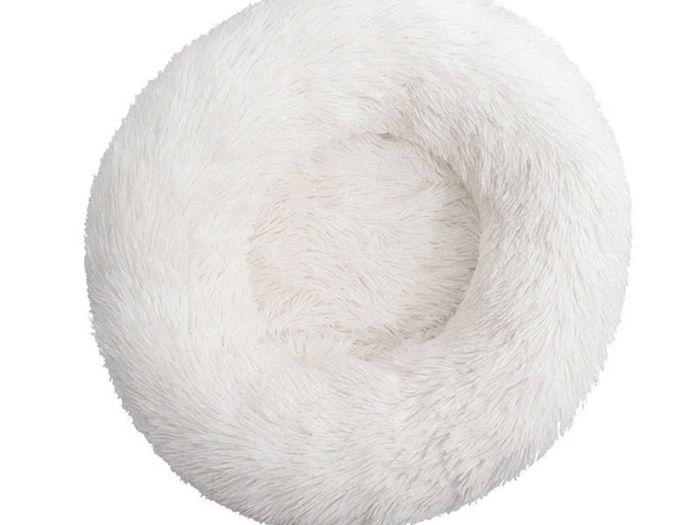 Calming Dog Bed - Washable Fluffy Plush Puppy Cat Bed with Anti-Slip Bottom 60cm