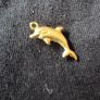 14k Gold dolphin necklace pendant Image 2