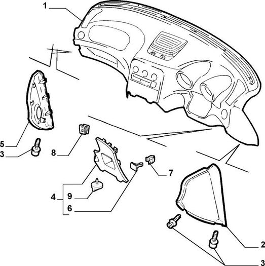 Genuine Alfa Romeo 156,dashboard ,instrument Panel Cover 156016211/156034591 Rhd