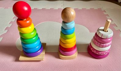 stacking rainbow tower toys