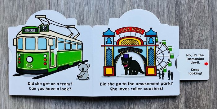 Koala's Big Day Out Interactive Slider Board Book - Roger Priddy