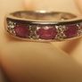 Natural Ruby & Zircon Band Ring Image 3