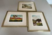 Italian paintings set of three by Migliorini