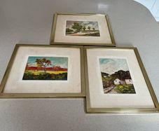 Italian paintings set of three by Migliorini