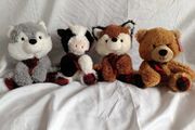 Aurora Plush Toys with Scarfs Set of Four Brand New With Tags