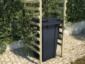 Single Bin Shed Green 70x80x150 cm Impregnated Pinewood