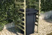 Single Bin Shed Green 70x80x150 cm Impregnated Pinewood