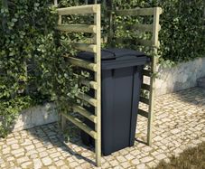 Single Bin Shed Green 70x80x150 cm Impregnated Pinewood