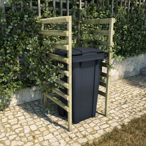 Single Bin Shed Green 70x80x150 cm Impregnated Pinewood