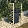 Single Bin Shed Green 70x80x150 cm Impregnated Pinewood Image 5