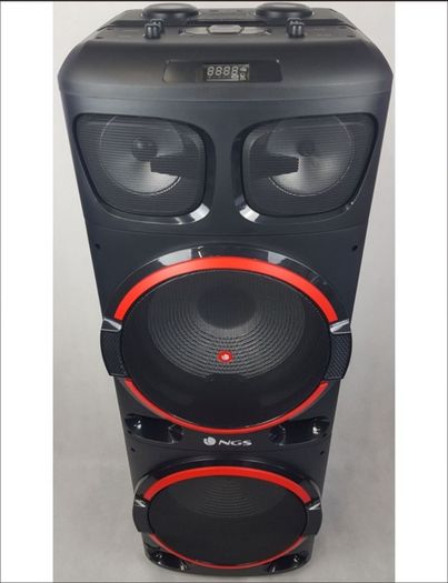 NGS WILD Dub 3 Speaker 1200 N Bluetooth AUX USB Mega Bass SD LED Remote Control