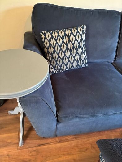 Navy 2 & 3 Seater Sofa & Ottoman