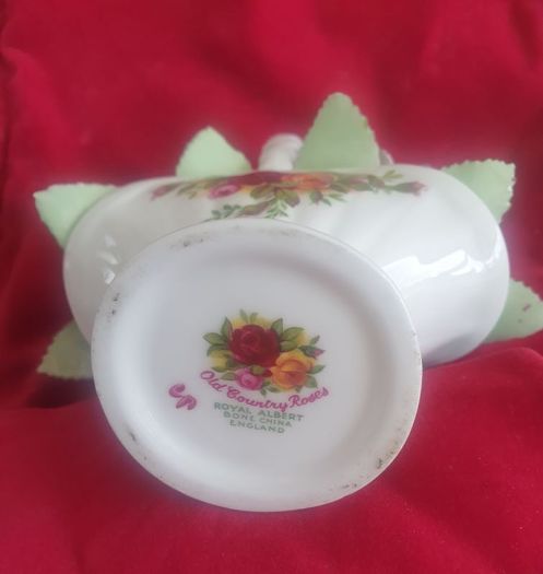Vintage Basket of Flowers Bone China Ornament