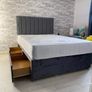 Small Double and standard double bed with headboard and mattress Image 7