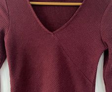 Mango Burgundy Knitted Dress