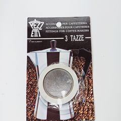Pezzetti Italexpress Moka Pot part set 2 gaskets & strainer  made in Italy