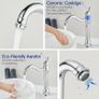 Chrome Vintage Retro Tall Tap for Bathroom Basin, High Rise Bathroom Sink Mixer Tap with 360 Swivel Spout, Brass Construction Basin Mixer Tap, Cloakroom Classic Countertop Image 5