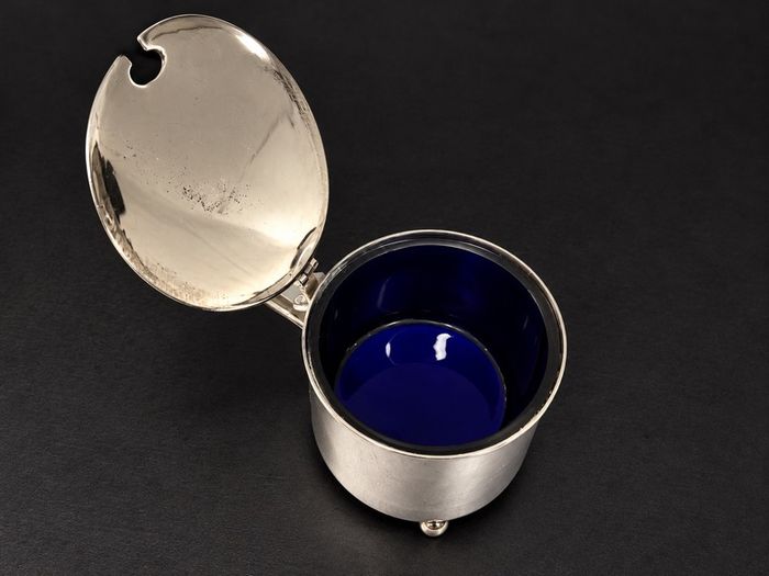 Vintage Silver-Plated Mustard Pot