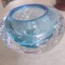 Evolution by WATERFORD ENGRAVED Blue Mist Controlled Bubble Votive Glass Vase Image 5
