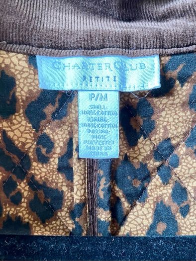 Women's Vintage Brown Corduroy Coat Hunting Style
