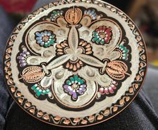 2 Small Decorative Brass Plates