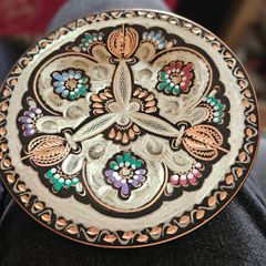 2 Small Decorative Brass Plates