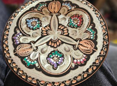 2 Small Decorative Brass Plates