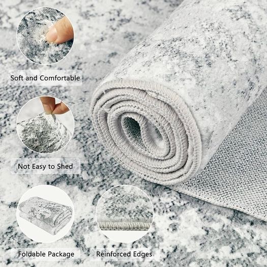 MULTIPLE SIZES AVAILABLE | Abstract Runner Rug for Hallways 65x240cm Extra Long Modern Rug Runners Faux Wool Bedroom Rug Floor Carpet Runner Non Shedding Throw Rugs for Bedroom