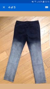 Karen Millen washed grey ombre black uk8 jeans