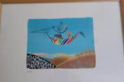 The Harvesting Framed Signed Stamped Certifate By Meloniski -il Metitore -serigrafia 1999 25 X 35 Cm. The Print Is 18.5 X 14 Cm.
