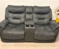 Grey Fabric Electric Recliner Sofa