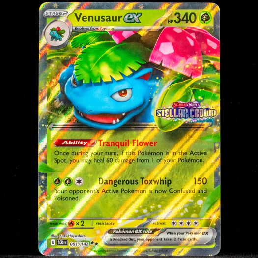 Venusaur EX 001/142 Stamped Promo Double Rare Holo S&V Stellar Crown Pokemon Card
