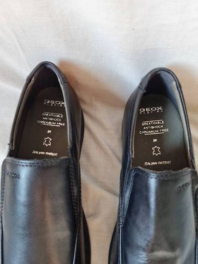 Geox brandolf slip on loafers Size 6 eu 39 Black leather Brand new