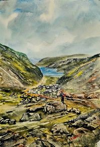 glendalough walk watercolour