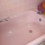 vintage retro pink bath Image 2
