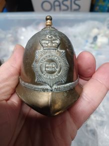 antique police helmet bell