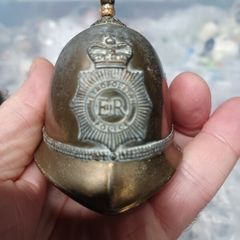 antique police helmet bell