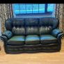 3 seater Leather Couch and 2 Leather Armchairs Image 4