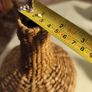 European Wicker Demijohn, Old Woven Basket Wrapp Demijohn, Green  Glass Bottle, French Farmhouse Hand Blown Wine Bottle Image 5