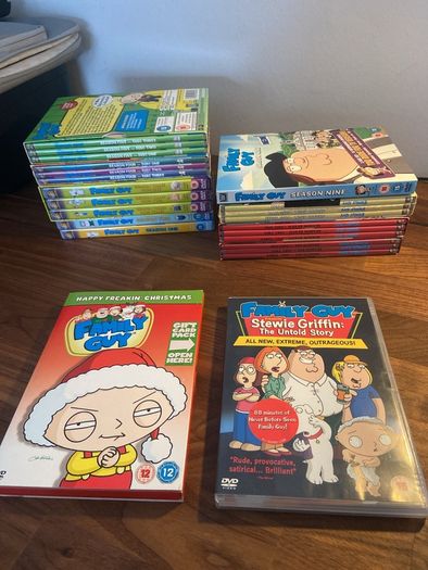 Family Guy Dvd collection prices individually below (some intact in cellophane)