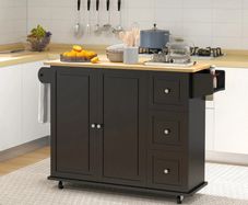Kitchen Island with Drop Leaf