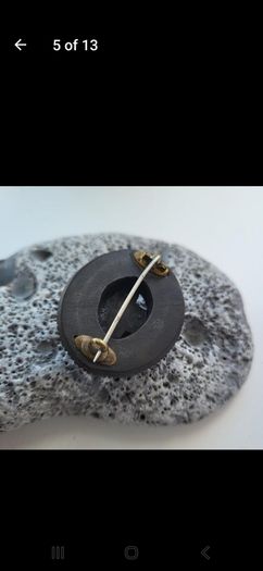 19th Century Irish Bog Oak Brooch