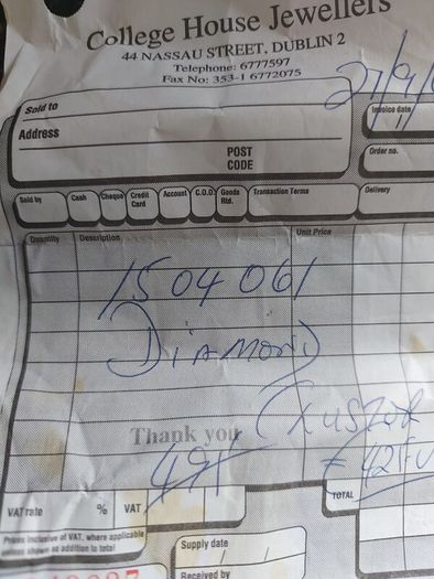 Diamond Ring Authentic with Receipt Good Condition