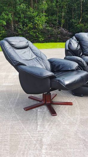 Leather couch and 2 chairs