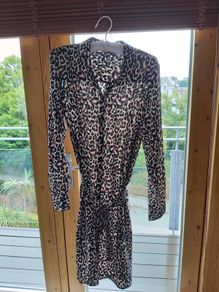Vero Moda Leopard Shirt Dress Sz Large
