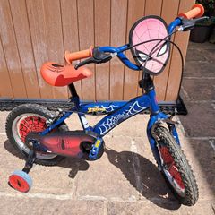 Kids Spiderman Bike 14 inch Wheels with Stabilisers