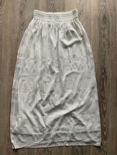 Linen midi skirt beige and more