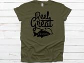 Reel Great Grandpa Dad Shirt Custom Shirt Fishing Fathers Day Gift Birthday Gift Mens Shirt Pregnancy Announcement