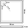 Shower Base Tray with Dots White 90x90x4 cm Image 7