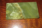 Unique Rare Brazilian Green &amp; Brown Onyx Plinth / Base